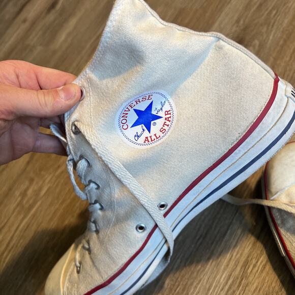 VTG Converse Chuck Taylor All Star Original Hi Top Off White Sneakers 14 USA main image 4